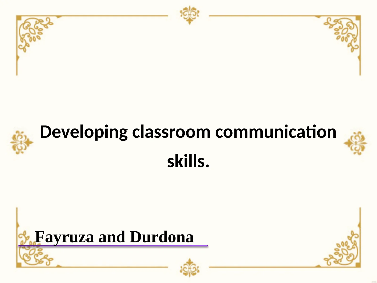 Enhancing Verbal Communication in Classrooms