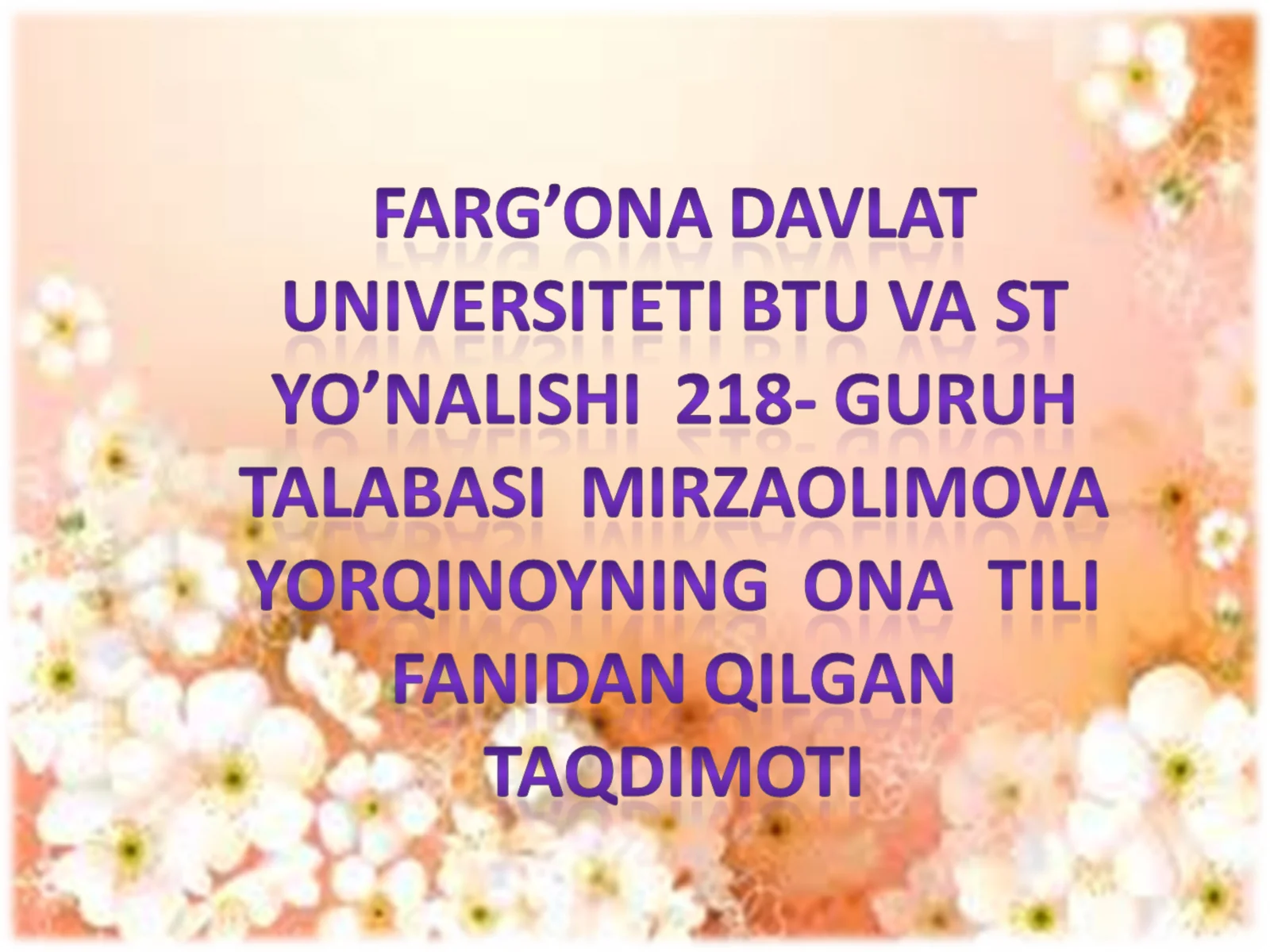 Ega va otkesim o’rtasida tirening ishlatilishi
