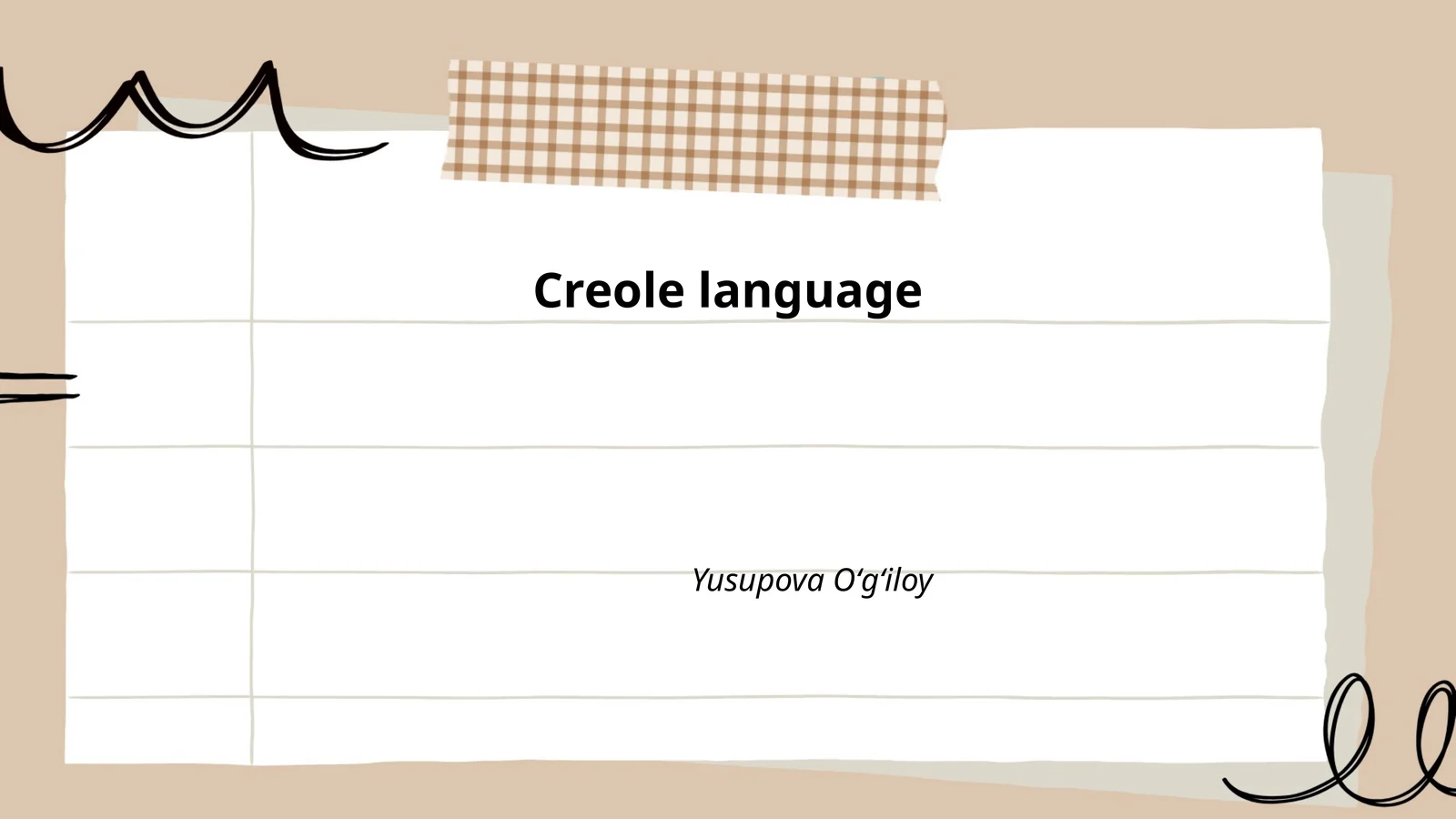 Creole language