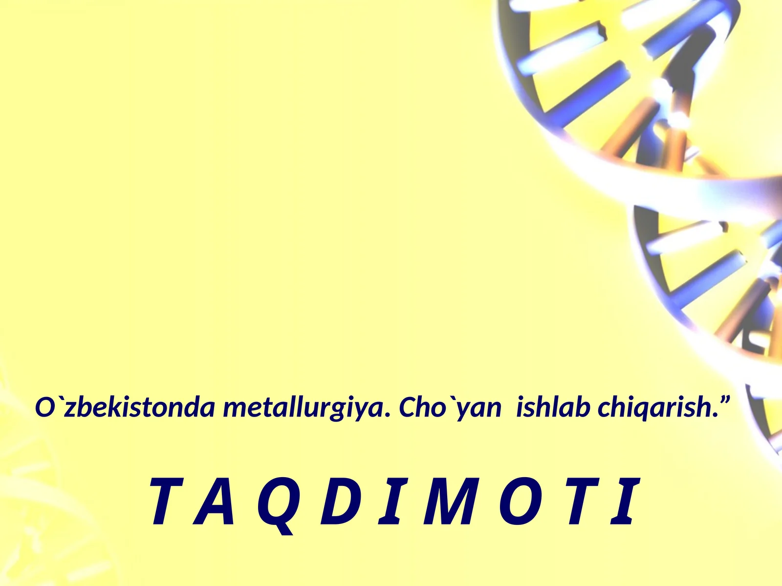 O`zbekistonda metallurgiya. Cho`yan ishlab chiqarish