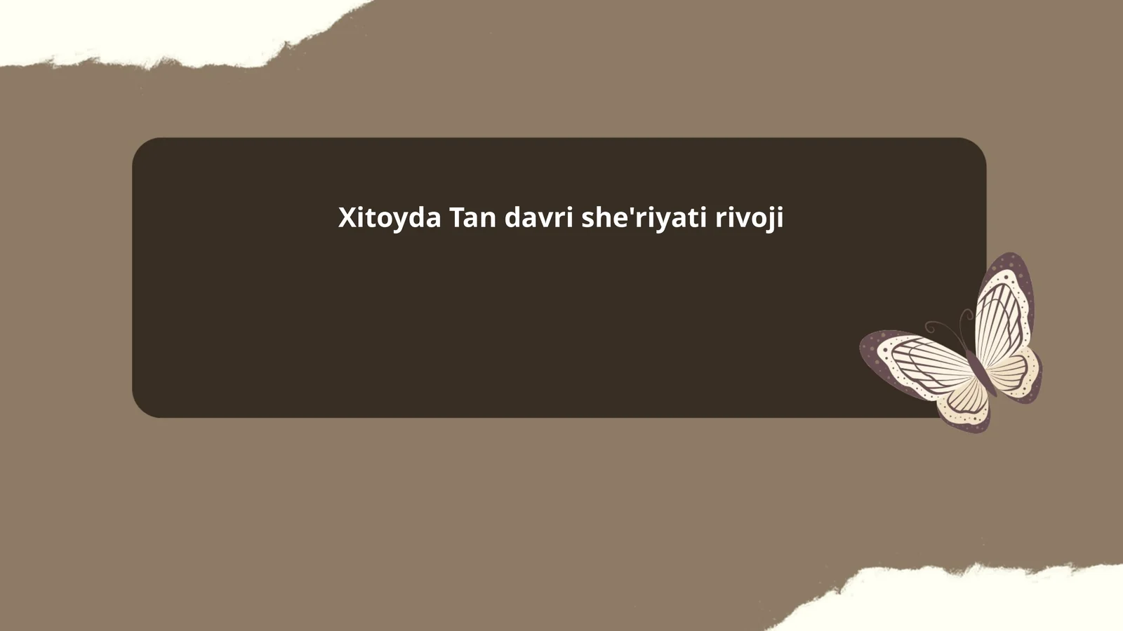 Xitoyda Tan davri she'riyati rivoji