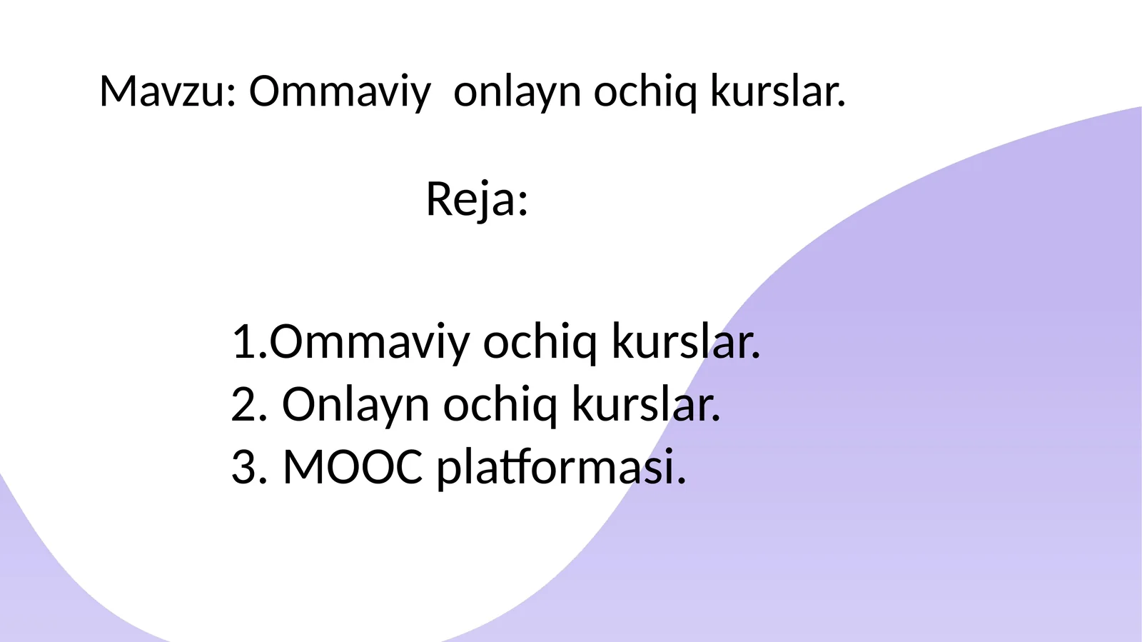 Ommaviy onlayn ochiq darslar