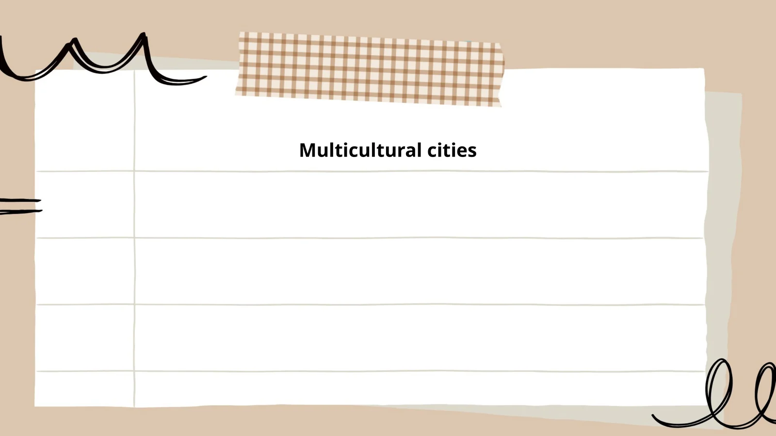 Multicultural cities