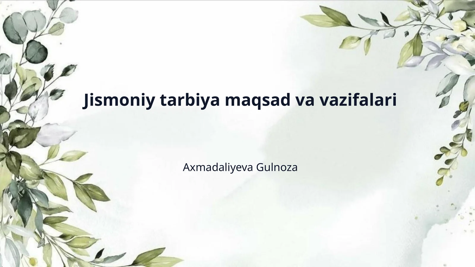 Jismoniy tarbiya maqsad va vazifalari