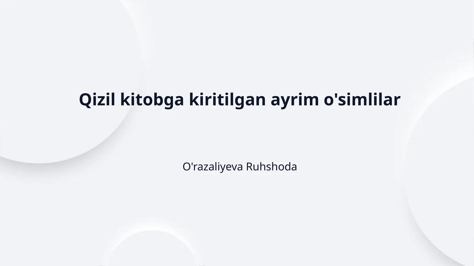 Qizil kitobga kiritilgan ayrim o'simlilar