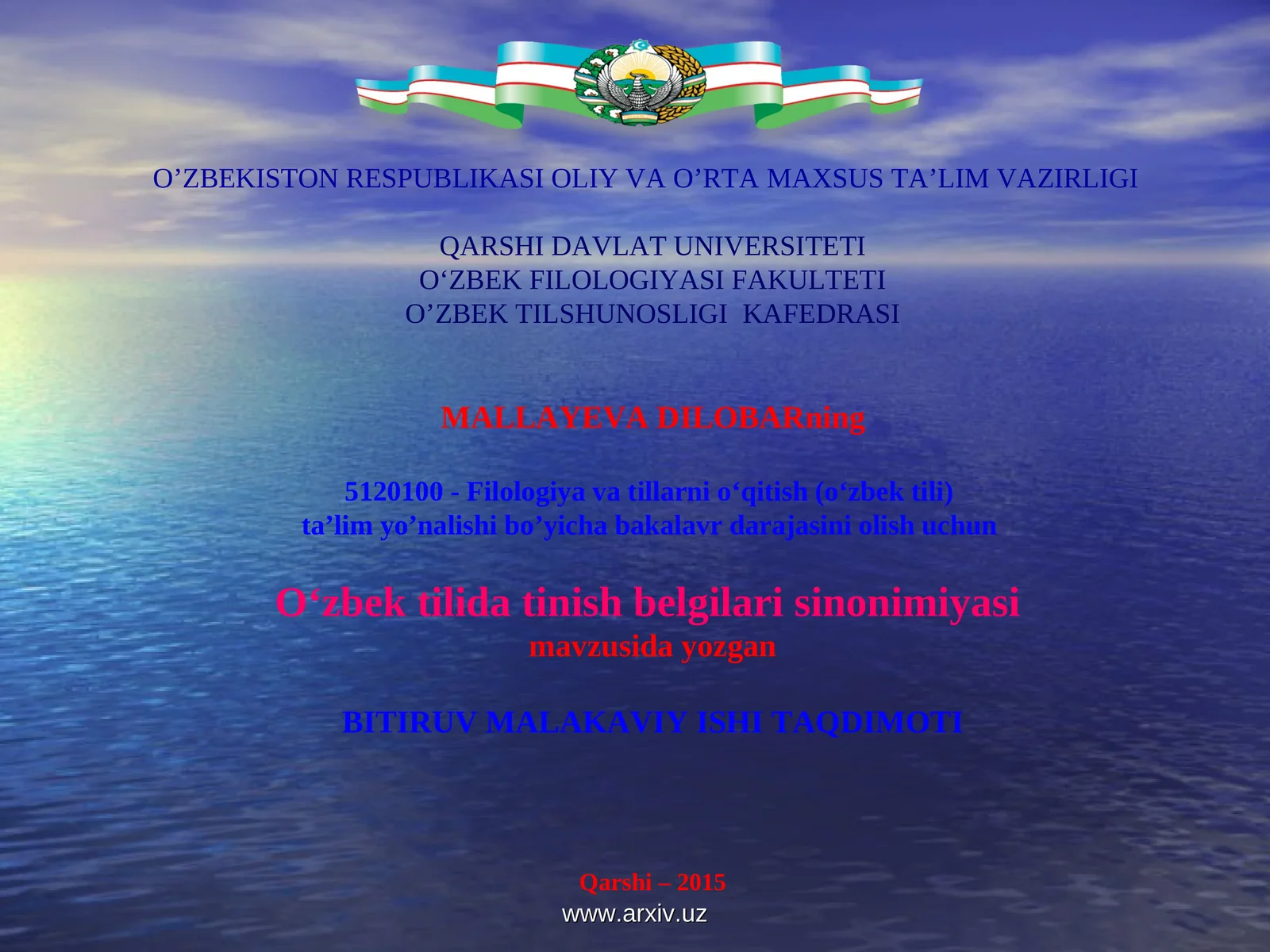 O‘zbek tilida tinish belgilari sinonimiyasi