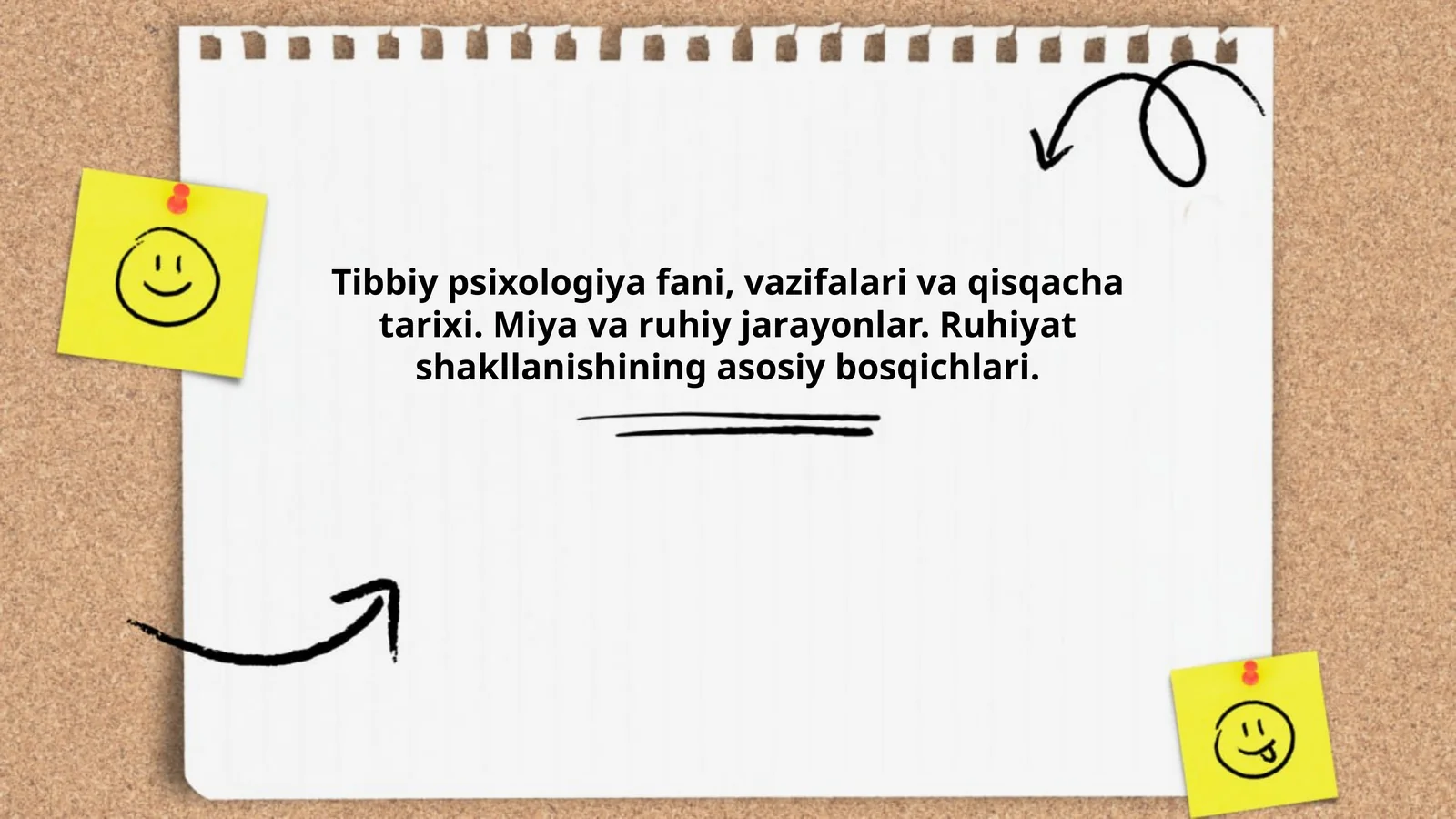 Tibbiy psiхоlоgiya fаni, vаzifаlаri vа qisqаchа tаriхi. Miya vа ruhiy jаrаyonlаr. Ruhiyat shаkllаnishining аsоsiy bоsqichlаri