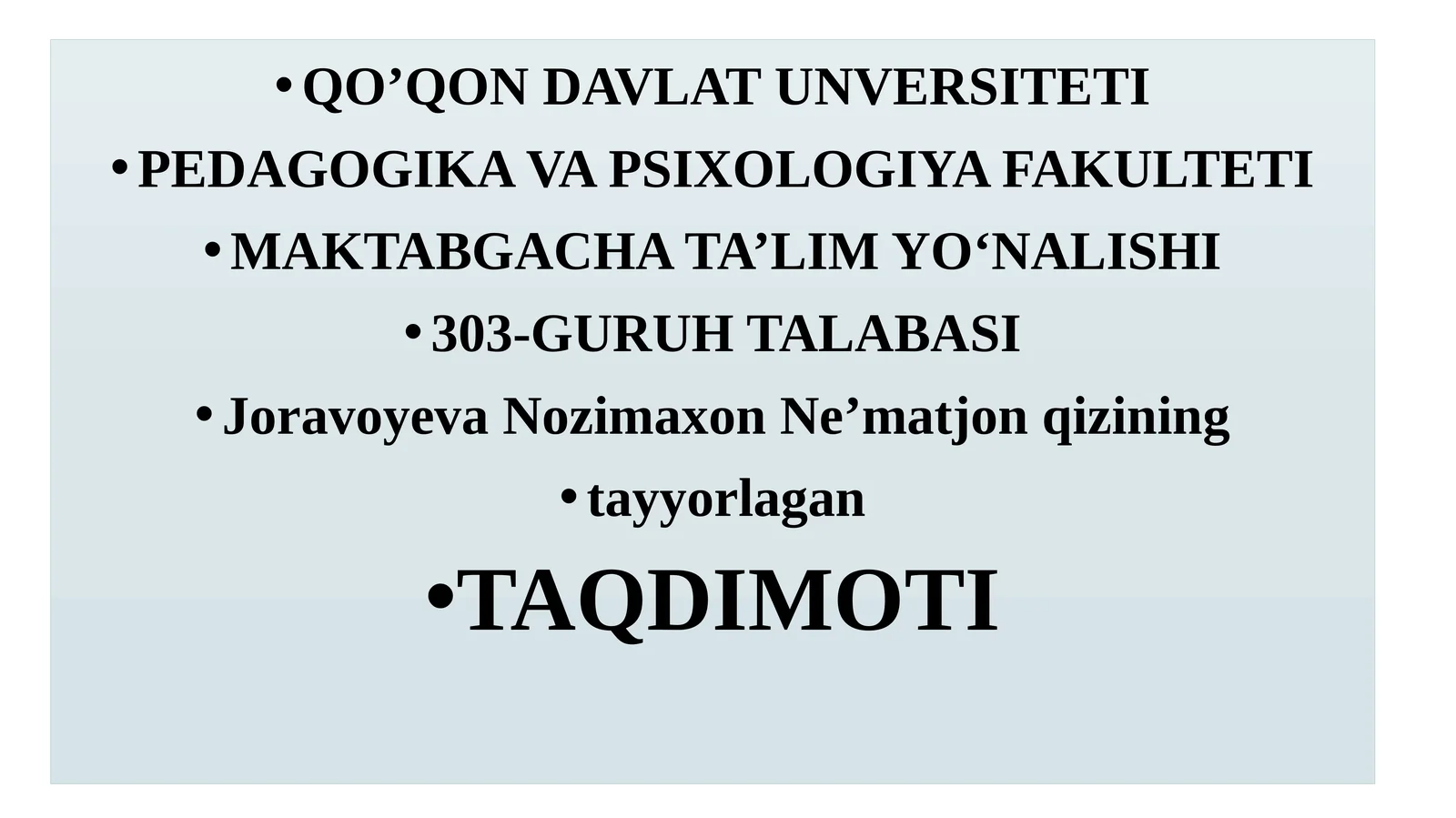 Bolalar rivoljanishida ota-onalarning o'rni